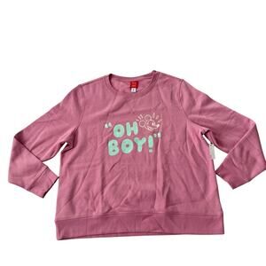 Disney Amazon Mickey Oh Boy Crew Neck Sweatshirt NWT Fleece Lined size XXL